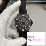 Submariner 40mm DIW VSF 1:1 Best Edition Forged Carbon Red Element on Nylon Strap VS3135