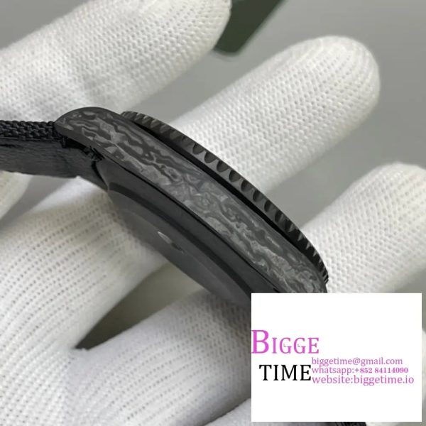 Submariner 40mm DIW VSF 1:1 Best Edition Forged Carbon White Element on Nylon Strap VS3135 - Image 6