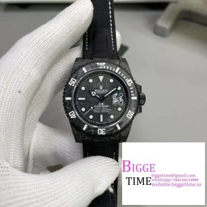 Submariner 40mm DIW VSF 1:1 Best Edition Forged Carbon White Element on Nylon Strap VS3135