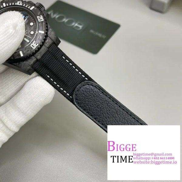 Submariner 40mm DIW VSF 1:1 Best Edition Forged Carbon White Element on Nylon Strap VS3135 - Image 7