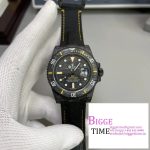 Submariner 40mm DIW VSF 1:1 Best Edition Forged Carbon Yellow Element on Nylon Strap VS3135