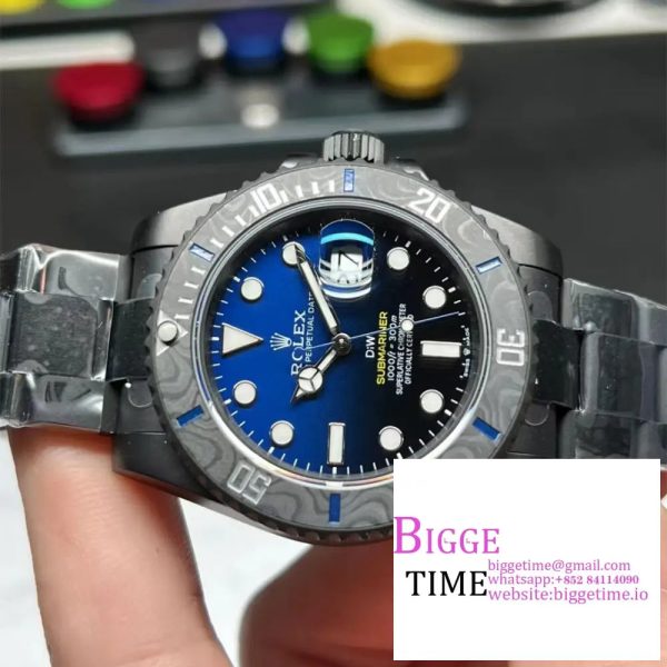 Submariner DIW DLC VSF 1:1 Best Edition Blue Graduated Dial on SS Bracelet VS3135 - Image 4