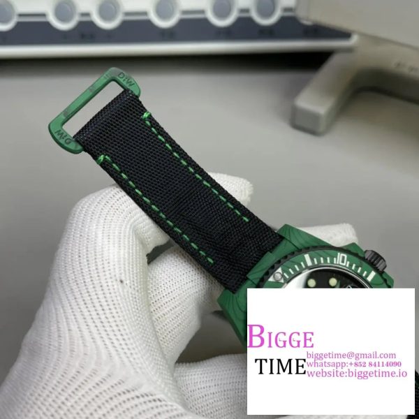 Submariner DIW Green Carbon VSF 1:1 Best Edition Black Dial on Black Nylon Strap VS3135 - Image 4