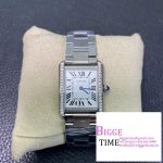 Tank 25.5mm Diamond Bezel White Dial SS Bracelet K11F Swiss Quartz