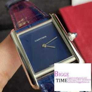 Tank Must 25mm Blue Dial Blue Leather Strap DRF Swiss Quartz