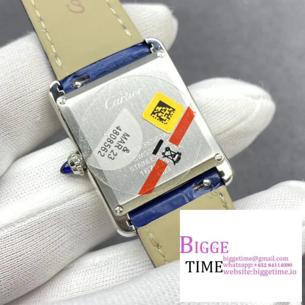 Tank Must 25mm Blue Dial Blue Leather Strap F1F Swiss Quartz - Image 8