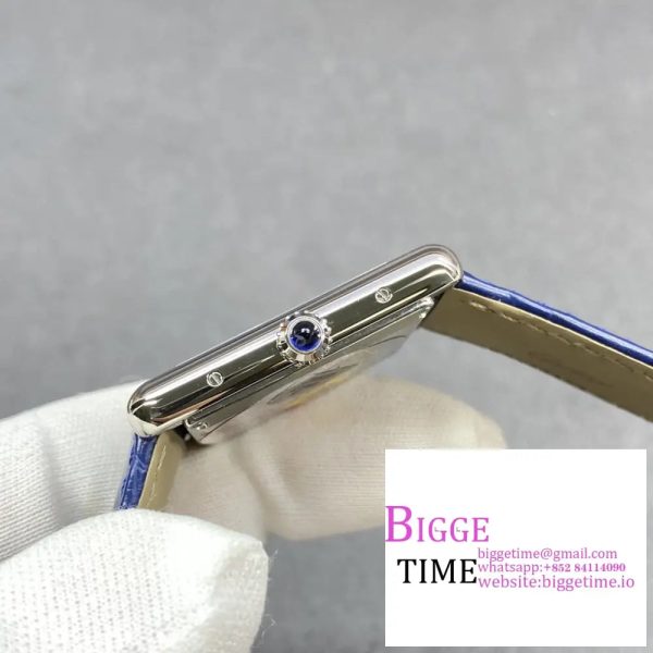Tank Must 25mm Blue Dial Blue Leather Strap F1F Swiss Quartz - Image 4