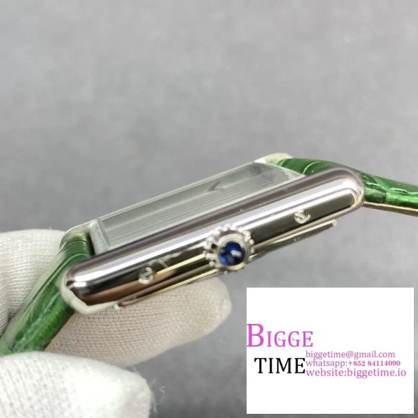 Tank Must 25mm Green Dial Green Leather Strap F1F Swiss Quartz - Image 5