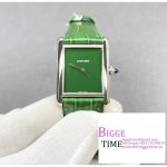 Tank Must 25mm Green Dial Green Leather Strap F1F Swiss Quartz