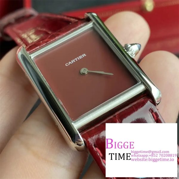 Tank Must 25mm Red Dial Red Leather Strap DRF Swiss Quartz