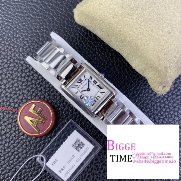 Tank Must SS 25.5mm AF 1:1 Best Edition White Dial on SS Bracelet Jap Quartz - Image 6