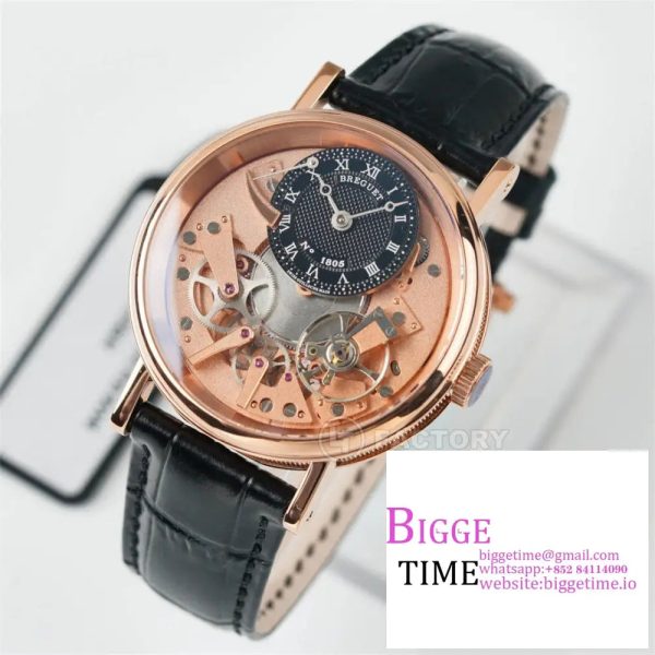 Tradition 40mm RG RG Dial Black Leather Strap LTF Manual - Image 2