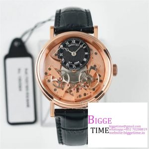 Tradition 40mm RG RG Dial Black Leather Strap LTF Manual