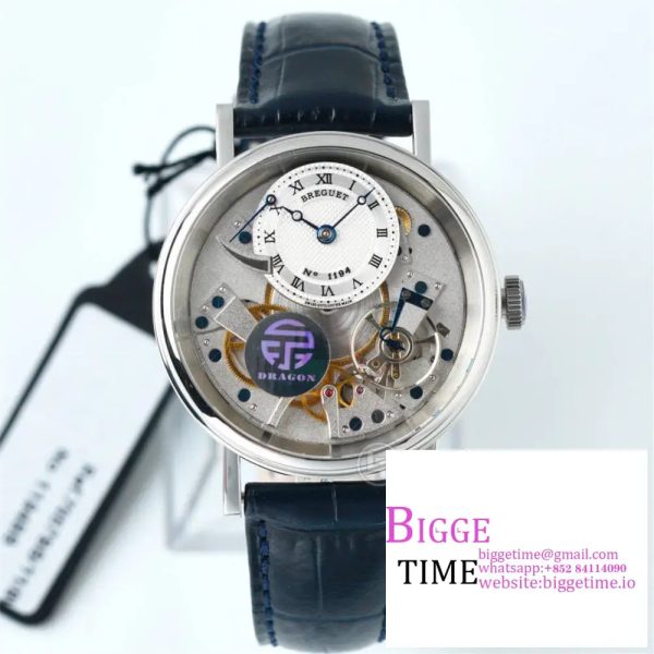 Tradition 40mm White Dial Black Leather Strap LTF Manual - Image 2