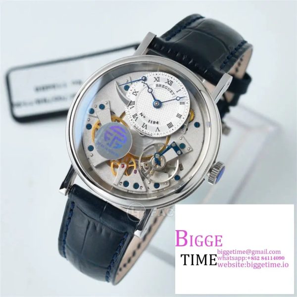 Tradition 40mm White Dial Black Leather Strap LTF Manual - Image 4