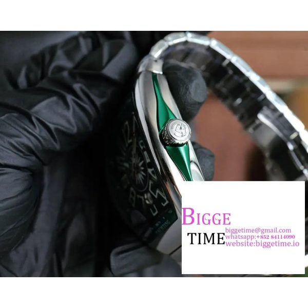 Vanguard V45 44mm Green Dial Green Leather Strap ABF A2824 - Image 7