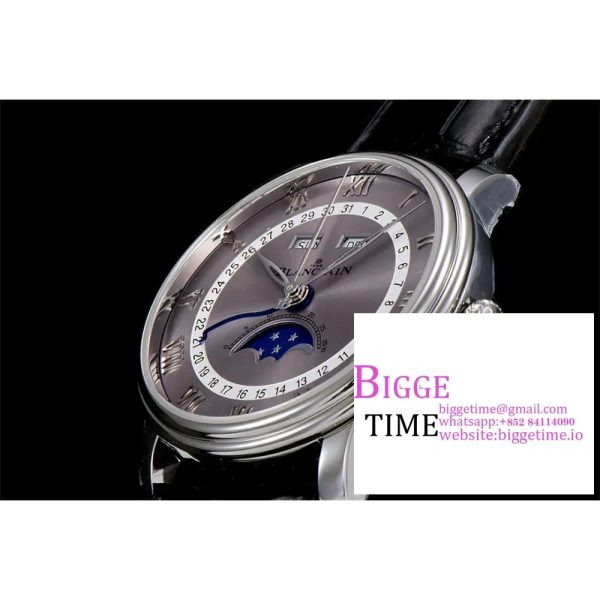 Villeret 6654 40mm Grey Dial Black Leather Strap OMF A6654 V3 - Image 6