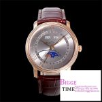 Villeret 6654 40mm RG Grey Dial Brown Leather Strap OMF A6654 V2