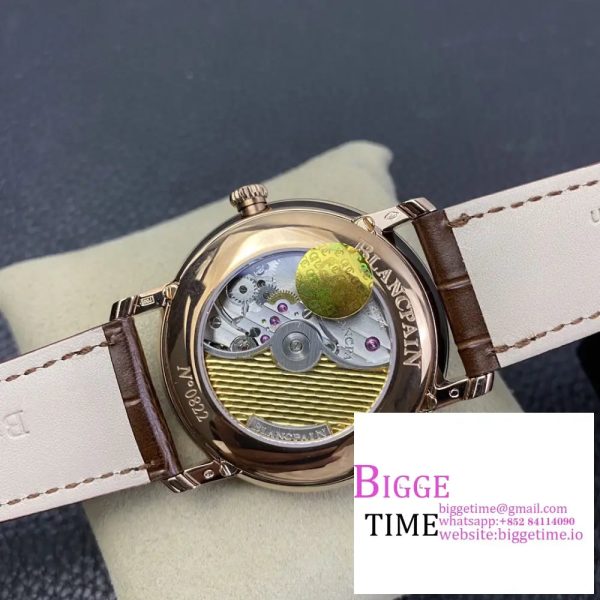 Villeret 6654 40mm RG White Dial Brown Leather Strap OMF A6654 V3 - Image 9