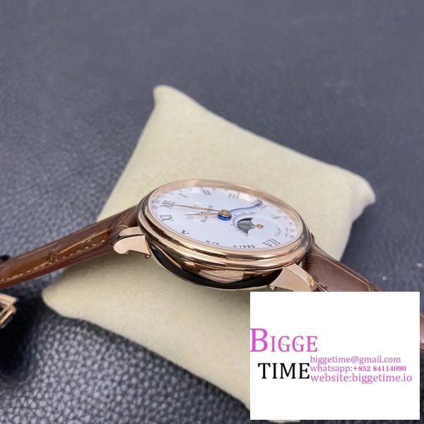 Villeret 6654 40mm RG White Dial Brown Leather Strap OMF A6654 V3 - Image 4