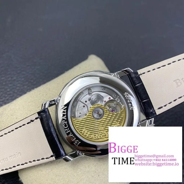 Villeret 6654 40mm White Dial Black Leather Strap OMF A6654 V2 - Image 9
