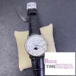 Villeret 6654 40mm White Dial Black Leather Strap OMF A6654 V2