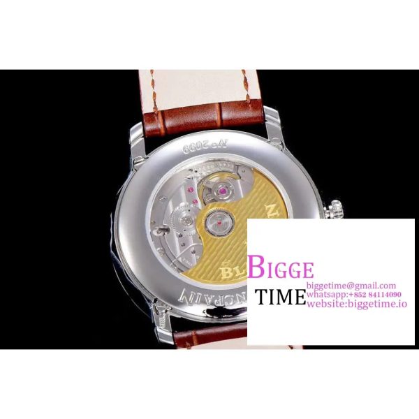 Villeret 6654 40mm White Dial Brown Leather Strap OMF A6654 V2 - Image 8