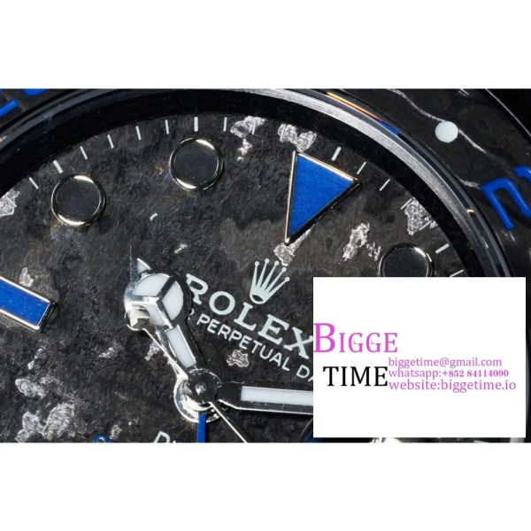 VSF VR3186 DIW GMT-Master II   Carbon Blue Bezel Black Dial  Black Nylon Strap - Image 6