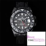 VSF VR3186 DIW GMT-Master II   Carbon White Bezel Black Dial  Black Nylon Strap