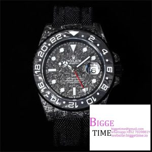 VSF VR3186 DIW GMT-Master II   Carbon White Bezel Black Dial  Black Nylon Strap