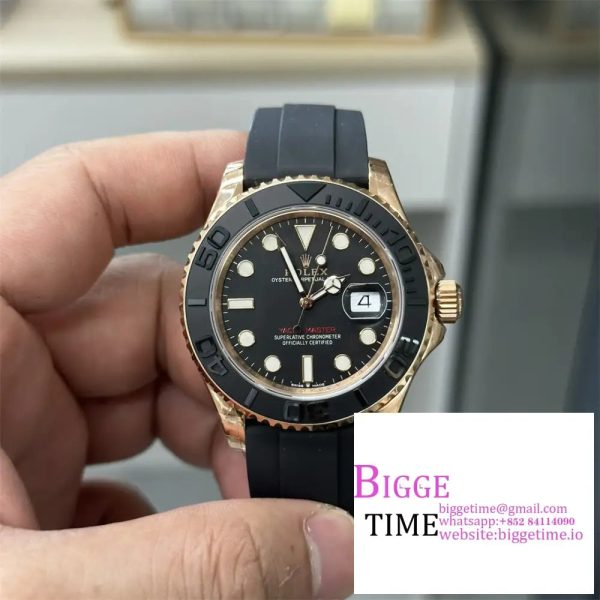 Yacht-Master 42mm 226658 YG VSF 1:1 Best Edition Ceramic Bezel Black Dial on Oysterflex Strap VS3235