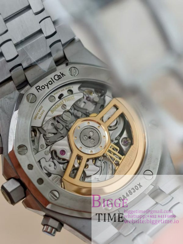 Royal Oak Chrono 26240 Frosted SS APSF 1:1 Best Edition Ice Blue Dial on Bracelet SA4401 Super Clone - Image 7