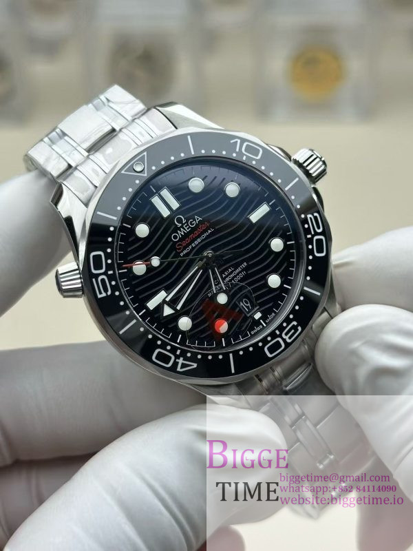 Seamaster Diver 300M Black Ceramic Bezel V4 VSF 1:1 Best Edition Black Dial On SS Bracelet Super Clone Asian 8800 - Image 3