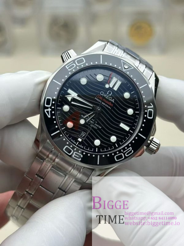 Seamaster Diver 300M Black Ceramic Bezel V4 VSF 1:1 Best Edition Black Dial On SS Bracelet Super Clone Asian 8800 - Image 4