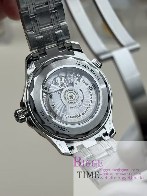 Seamaster Diver 300M Black Ceramic Bezel V4 VSF 1:1 Best Edition Black Dial On SS Bracelet Super Clone Asian 8800 - Image 8