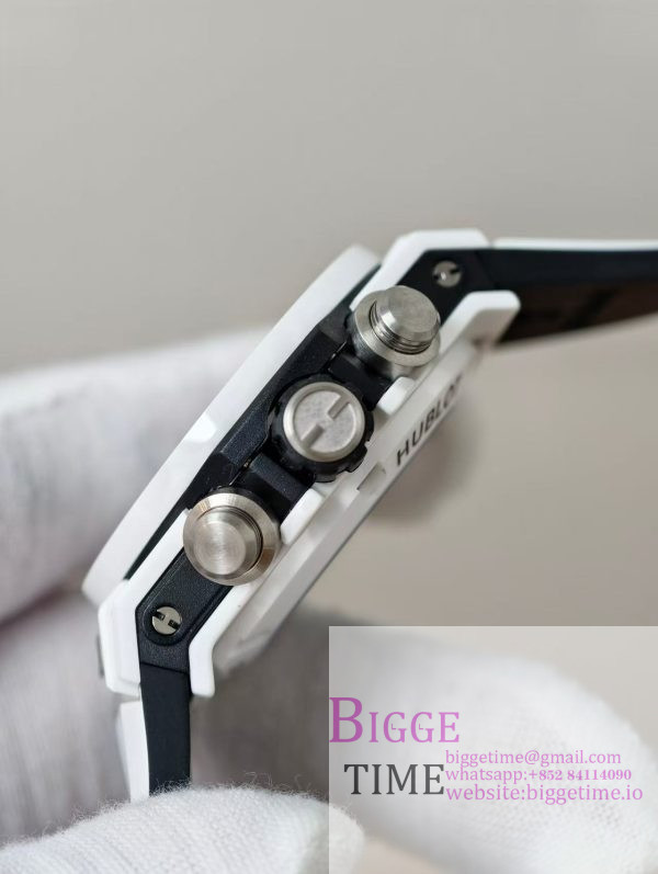 Big Bang Unico 42mm White Ceramic BBF 1:1 Best Edition Skeleton Dial on White Rubber Strap A1280 V2 - Image 3