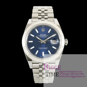 DateJust 41 126334 ERF 1:1 Best Edition Blue Stick Dial on Jubilee Bracelet JH3235 (Free Sprung)