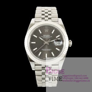 DateJust 41 126334 ERF 1:1 Best Edition Gray Stick Dial on Jubilee Bracelet JH3235 (Free Sprung)