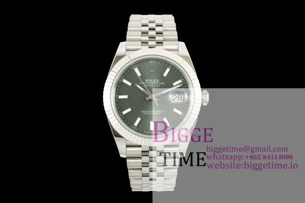 DateJust 41 126334 ERF 1:1 Best Edition Green Stick Dial on Jubilee Bracelet JH3235 (Free Sprung)