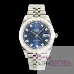 DateJust 41 126334 ERF 1:1 Best Edition Blue Diamonds Dial on Jubilee Bracelet JH3235 (Free Sprung)