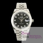 DateJust 41 126334 ERF 1:1 Best Edition Black Diamonds Dial on Jubilee Bracelet JH3235 (Free Sprung)
