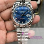 DateJust 41 126334 904L SS VSF 1:1 Best Edition Fluted Bezel  Blue Diamond Dial on Jubilee Bracelet VS3235