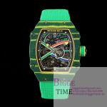 Umi Maker's RM67-02 Green NTPT Brazil Blue/Red/Green Skeleton Dial on Nylon strap CRMA7 Clone V2