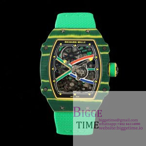 Umi Maker's RM67-02 Green NTPT Brazil Blue/Red/Green Skeleton Dial on Nylon strap CRMA7 Clone V2