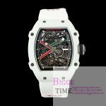 Umi Maker's RM67-02 White NTPT Black/Green/Red Skeleton Dial on White Nylon strap CRMA7 Clone V2