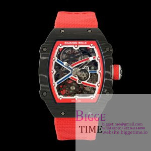 Umi Maker's RM67-02 Black NTPT Blue/Red Skeleton Dial on Nylon strap CRMA7 Clone V2