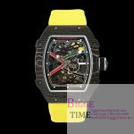 Umi Maker's RM67-02 Black NTPT Black/Green/Red Skeleton Dial on Yellow Nylon strap CRMA7 Clone V2