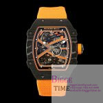 Umi Maker's RM67-02 Black NTPT McLaren Orange Skeleton Dial on Nylon strap CRMA7 Clone V2